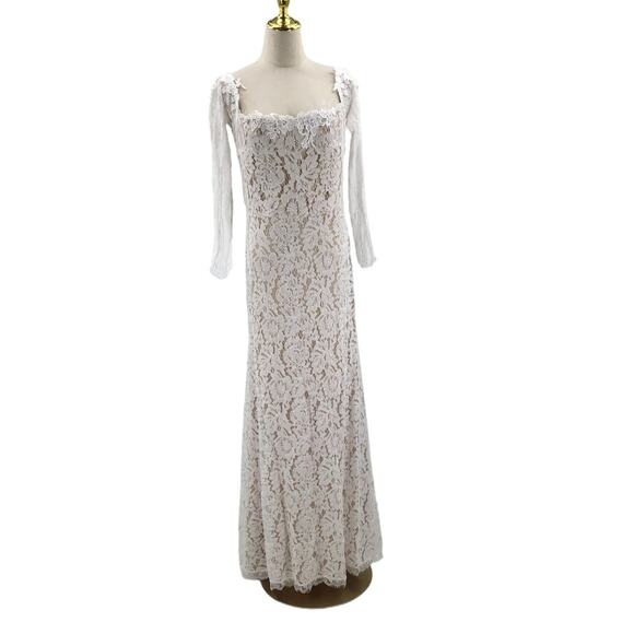 COPY - LULU'S XL White Romance Dreamer Lace Off-the-Shoulder Boho Wedding Dress… - Picture 3 of 9